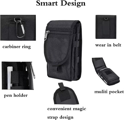 Cell Phone Pouch/Holsters for Men Belt, Multi-Purpose Phone Belt Pouch, Phone Case Tool Holder, Tactical Molle Phone Pouch Carry
