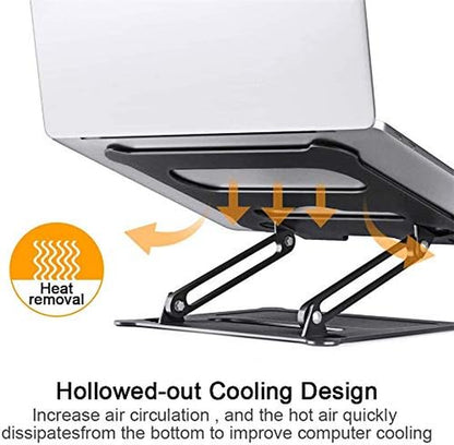 Adjustable Laptop Stand, Aluminum Laptop Computer Stand Rriser&Multi-Angle Stand with Heat-Vent to Elevate Laptop Holder Compatible for Mac,Notebook,Macbook Pro/Air,Lenovo,Dell More10-17 Laptop