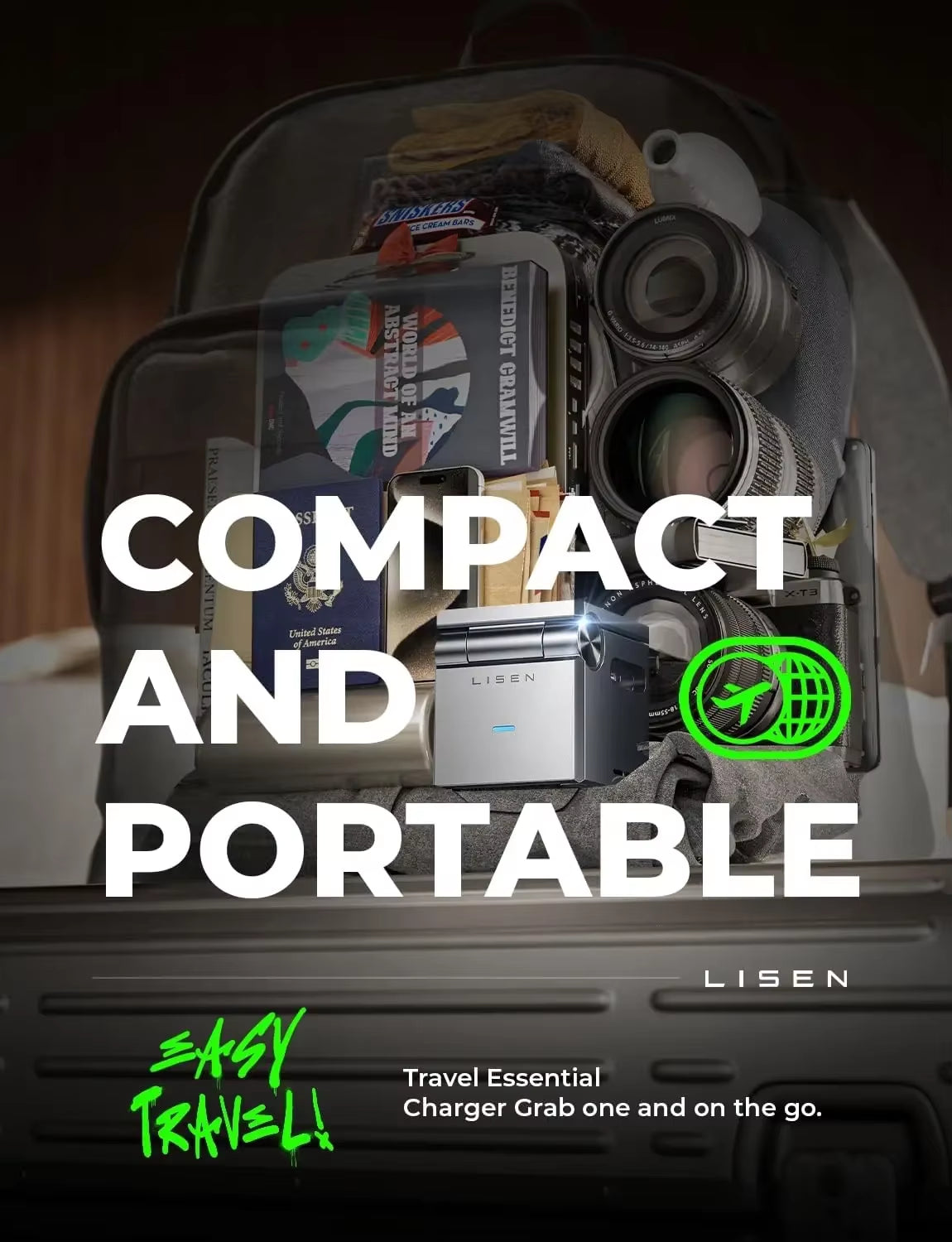 3-in-1 Charging Station Cube for Apple Devices - Travel Charger for iPhone 15 Pro Max, AirPods, and Apple Watch