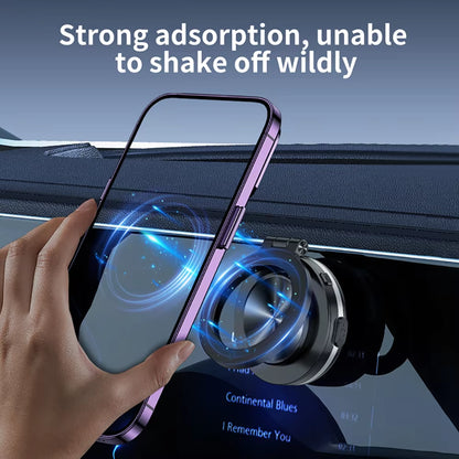 360° Rotatable Magnetic Car Phone Holder with Intelligent Vacuum Adsorption for Windshield Stability